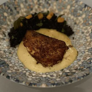 Sorghum Glazed Sea Bass