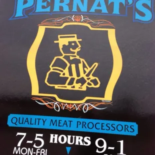 a sign for the restaurant