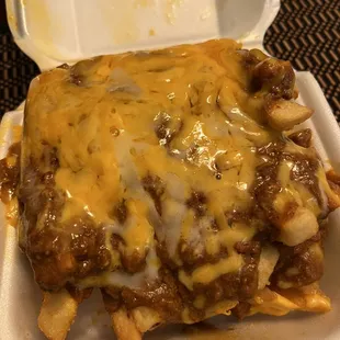Small chilli cheese fries were delicious