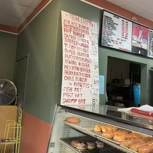 donuts on display
