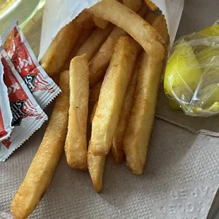 Crispy hot French fries
