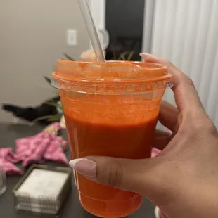 Carrot orange juice, SO DELICIOUS!!