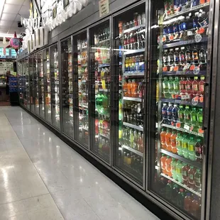 refrigerated beverages in refrigerators