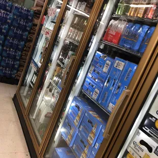a refrigerated refrigerator in a store
