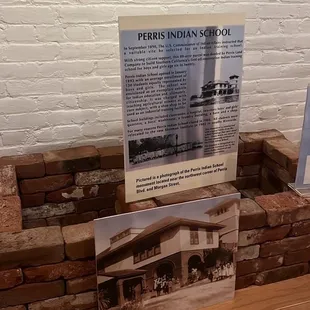 Perris Indian school physical bricks of the first off reservation Indian residential school in Perris