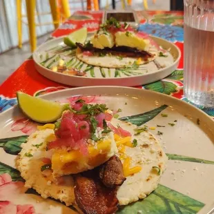 Bacon and egg tacos