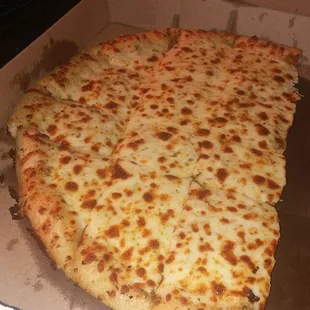 Large White Sicilian. Extra garlic butter is why my box looks so greasy. WORTH IT. I ate half before I realized what was happening.