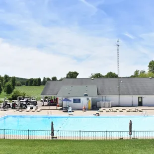 Our 3,470 SQ FT swimming pool is a great place to enjoy cool water after a hot day of golf.