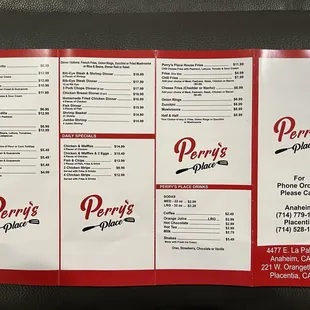 Menu (page 1 of 2)