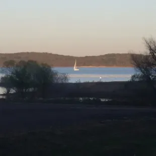 Beautiful evening with boats, gulls, pink sky!