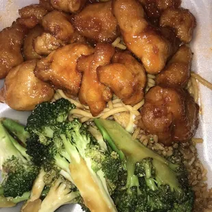 Orange chicken with veggies