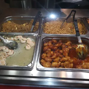 a variety of food items