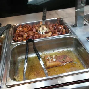 chicken wings and fried chicken, interior