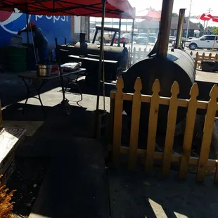 a bbq and catering tent