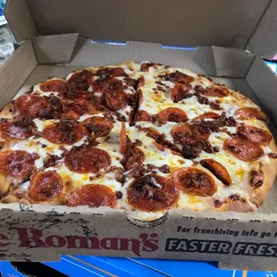 Pepperoni with bacon