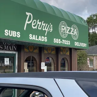 the front of the restaurant