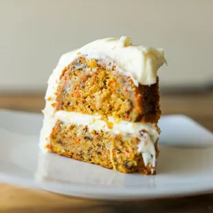 a slice of carrot cake