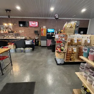 the inside of the store