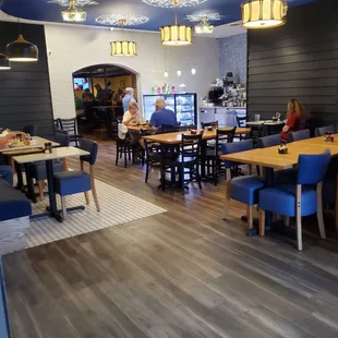 the dining area of the restaurant