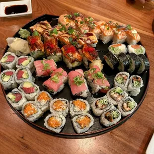 Lots of sushi