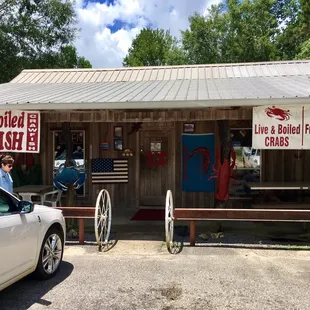 the front of the restaurant