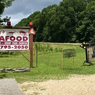a sign for the restaurant
