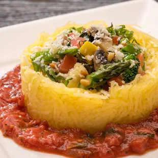 Spaghetti Squash Primavera - Vegetarian / Vegan