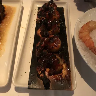 BBQ Bacon-Wrapped Cedar Plank Gulf Shrimp