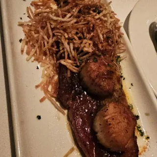 Pan-Seared Scallops on Slab Bacon* DF, GF