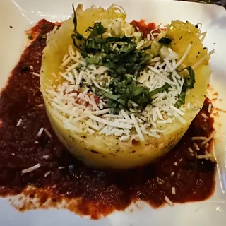Spaghetti Squash Primavera GF, VE, VGM, DFM
