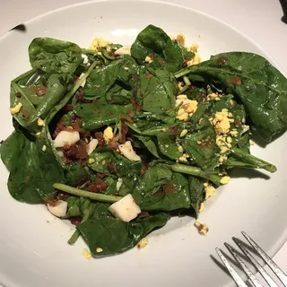 Spinach & Warm Bacon Vinaigrette Salad
