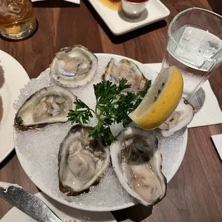 Blue Point Oysters on the Half Shell*