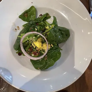 Spinach & Warm Bacon Vinaigrette Salad