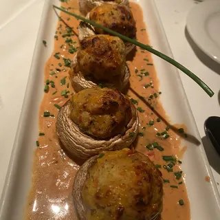 Broiled Seafood Stuffed Mushrooms