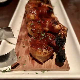 BBQ Bacon-Wrapped Cedar Plank Gulf Shrimp