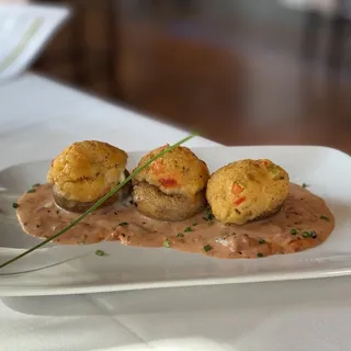 Broiled Seafood Stuffed Mushrooms