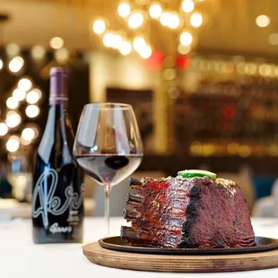 Perry&apos;s Famous Pork Chop with Bottle of Perry&apos;s Reserve Pinot Noir