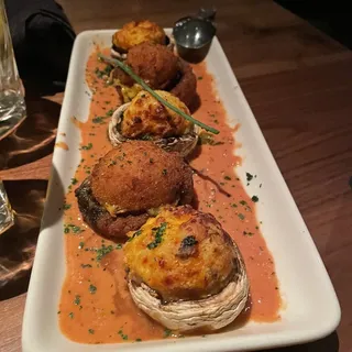 Broiled Seafood Stuffed Mushrooms