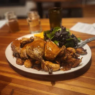 a plate of food on a table