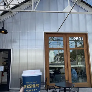 Outside patio at Pershing East