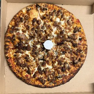 Mushroom Meat Pizza ( not recommended)