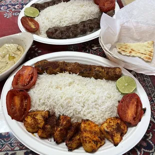 Chicken Soltani and Beef Koobideh