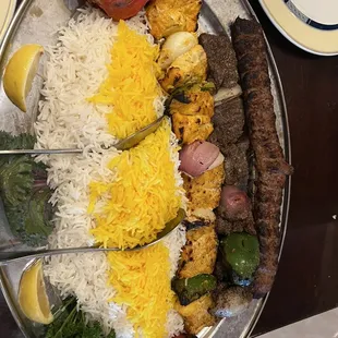 Shish Kebab Combination Platter Dinner