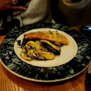 Sea Bass with squash &amp; zucchini