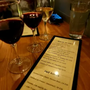 Flight of wine tasting.