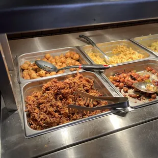 chicken wings and fried chicken, interior