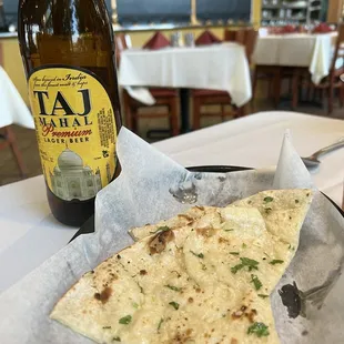 Garlic Naan &amp; Beer