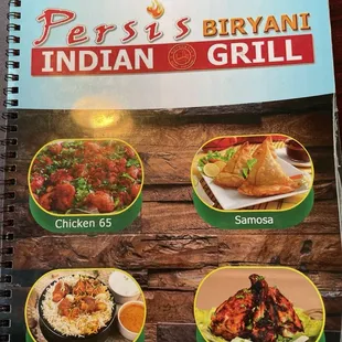 Menu cover