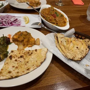 Cheese Naan, Gongura Chicken, Paneer Jal Frezi