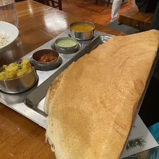 HUGE Masala Dosa...both my friend and my favorite